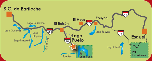 Mapa Lago Puelo